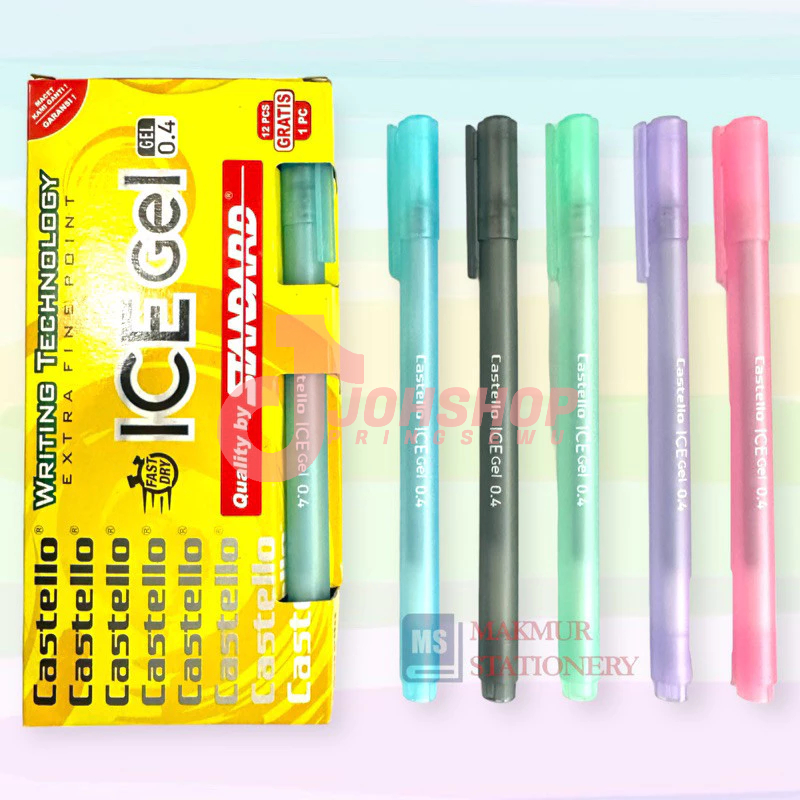 

Pulpen / Ballpoint / Pen Gell Standard Ice Gel (12 Pcs)