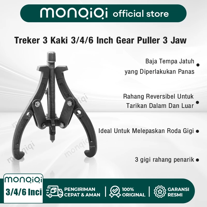 Monqiqi 3/4/6 Inci Treker 3 Kaki Gear Puller 3 Jaw Tracker Bearing Puller