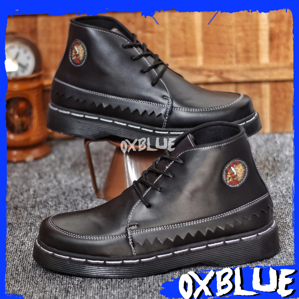 OXBLUE Keeg - Sepatu Boots Pria Tinggi Docmart Kasual