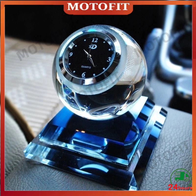 Analog Mobil Interior Jam Analog Mobil LED Kristal Pengharum Ruangan Dashboard Interior Mobil Jam An