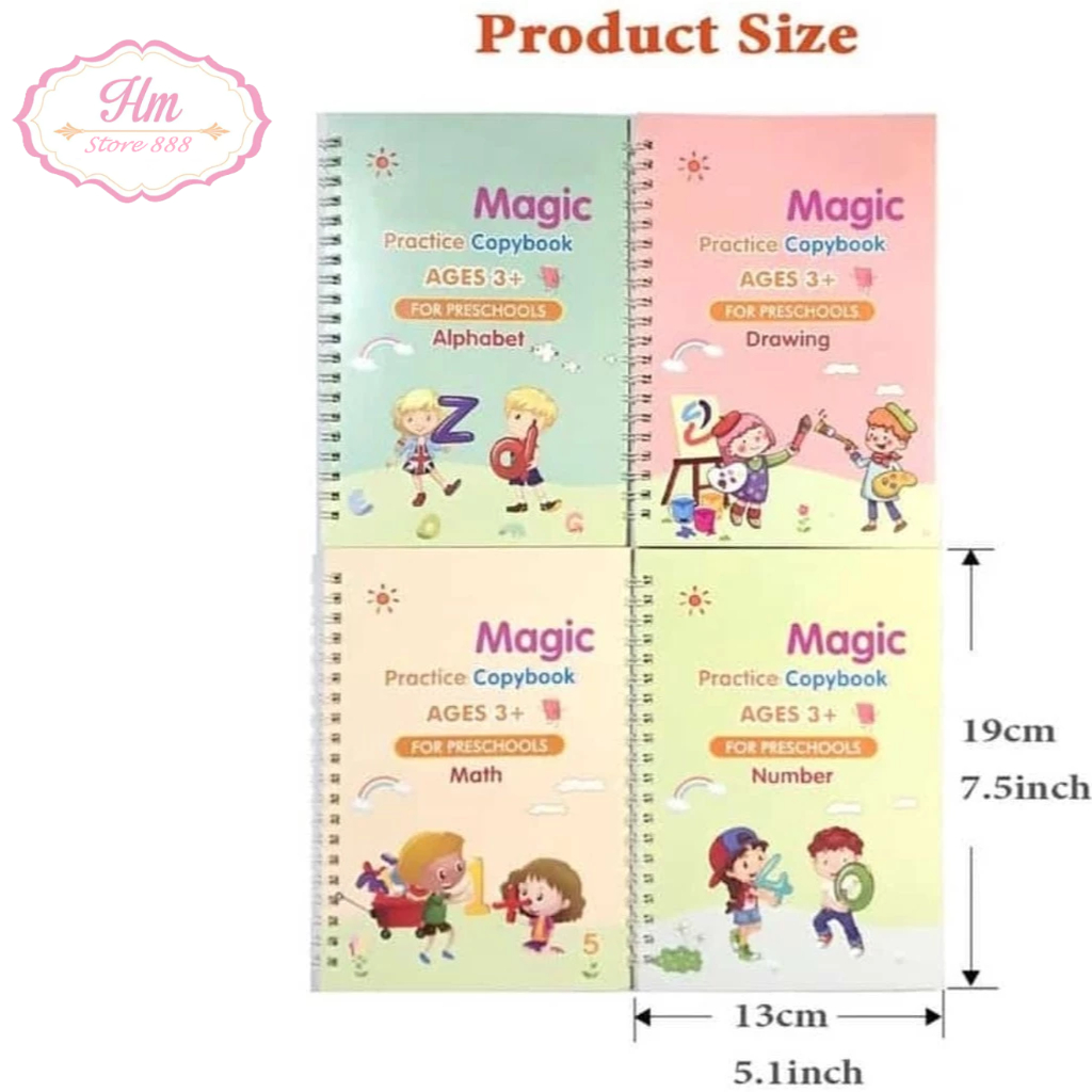 

HM - Practice writing Copy Book/Buku Belajar Menulis Ajaib/Sank Magic Book/Buku Belajar Menulis Anak