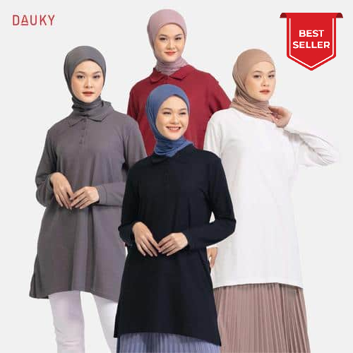 Tunik Atasan Wanita Dauky Tunic Ladies Polo Shirt