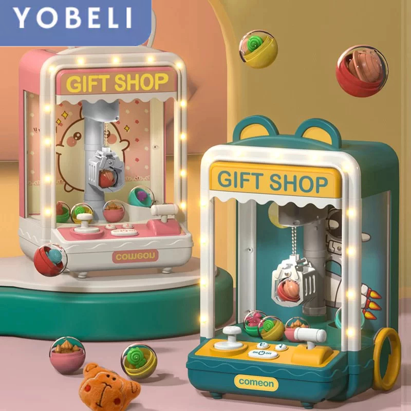 Mainan Mesin Capit Boneka Mesin Tangkap Boneka dengan Musik dan Lampu Mesin Capit Boneka Lucu