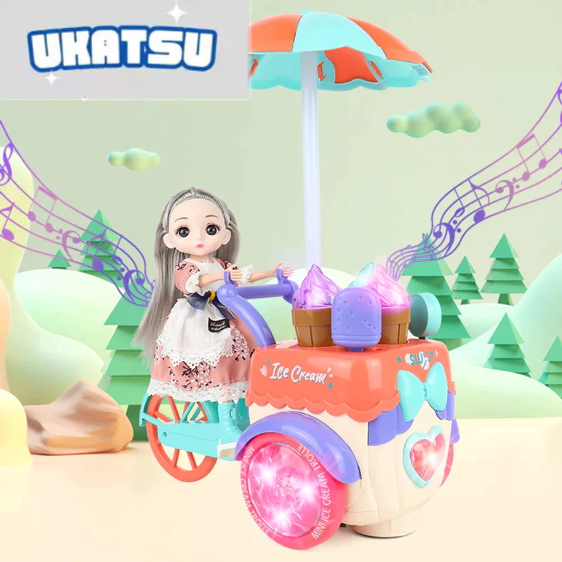 Mainan Kereta Dorong Es Krim Dengan Lampu Dan Musik | Mainan Anak Perempuan | Mainan Untuk Hadiah An