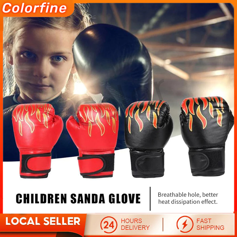 【COD】Sarung Tangan Tinju Anak-anak Sarung Tangan Pelatihan Sanda Kick Punching Fighting Sparring MMA