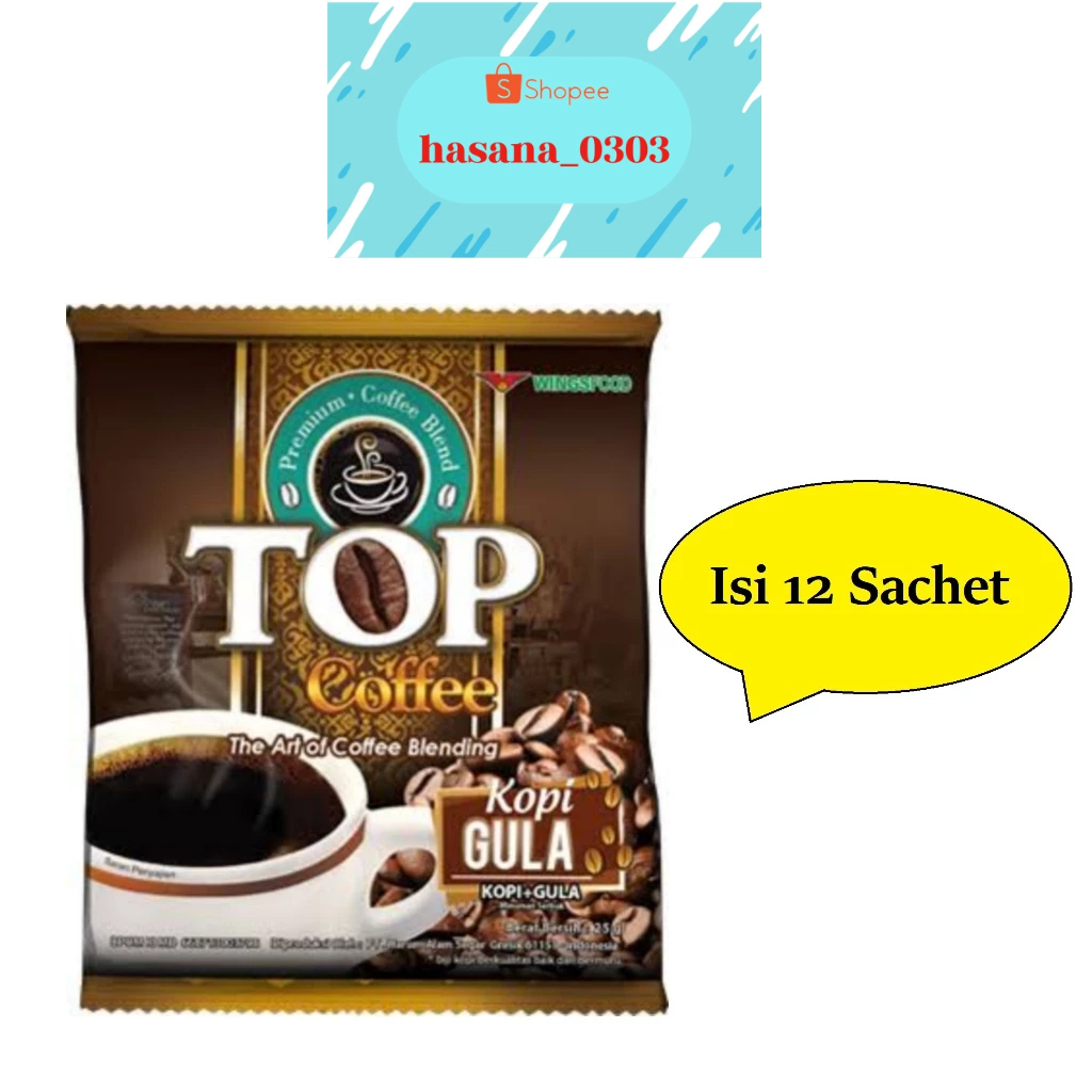 

Top Coffee Kopi Gula 1Renteng isi 12 Sachet
