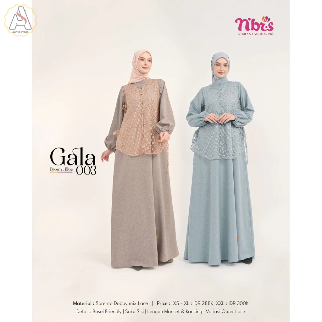 NIBRAS | Gamis Wanita Dewasa Gala 003 by Nibras | Baju Dress Muslimah