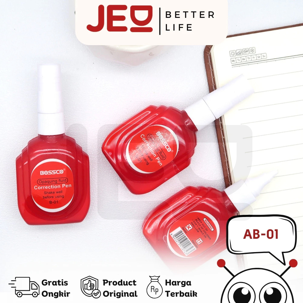 

(1 box) Correction Fluid Cairan Koreksi Penghapus Cair BOSSCO B-01
