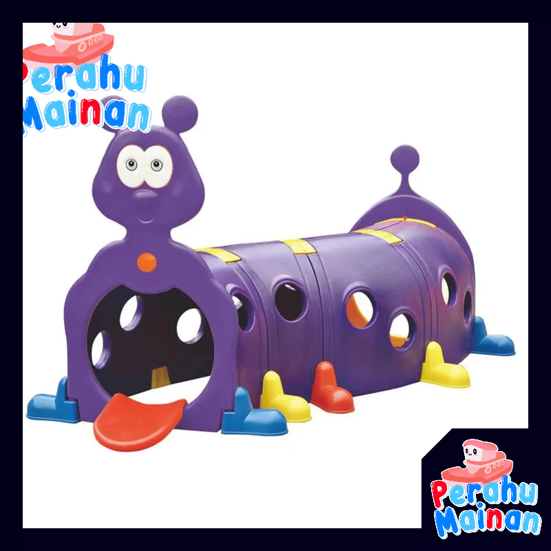 Mainan terowongan anak caterpillar / Tunnel anak ungu