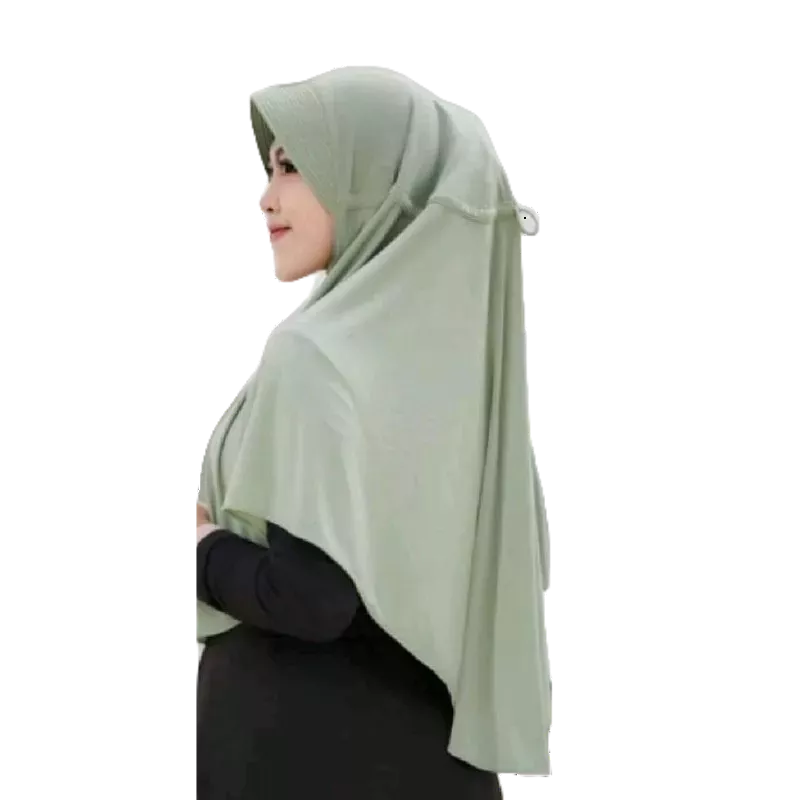 Hijab instan bergo Jersey tali serut premium/jilbab Jersey tali belakang/bergo Maryam Jersey daily