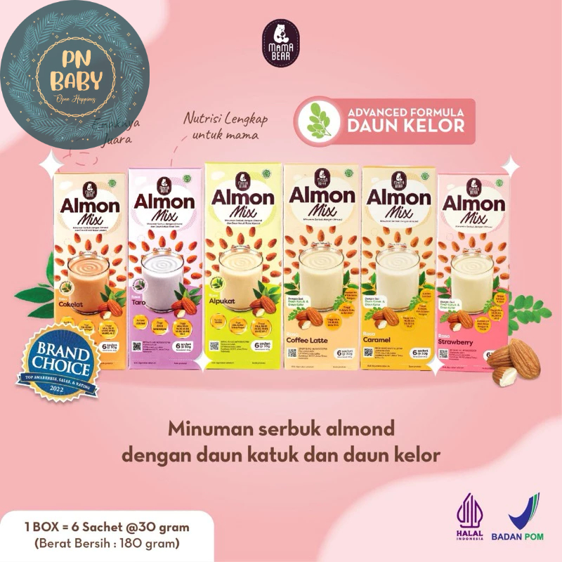 Mama Bear Almon Mix - Pelancar Asi Mama bear - Asi Booster Susu Almond