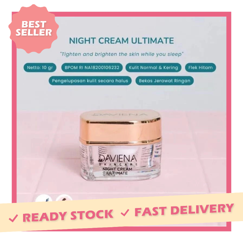 Daviena Skincare Gold Series Night Cream Atasi Flek Hitam Membandel