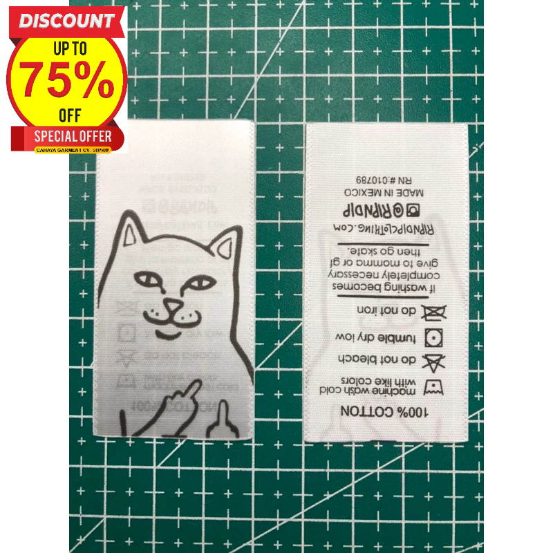 

RIPNDIP TAG LABEL WASH CETAK 2SISI TIMBAL BALIK SUPER PREMIUM CO 1X DI KIRIM 600PCS