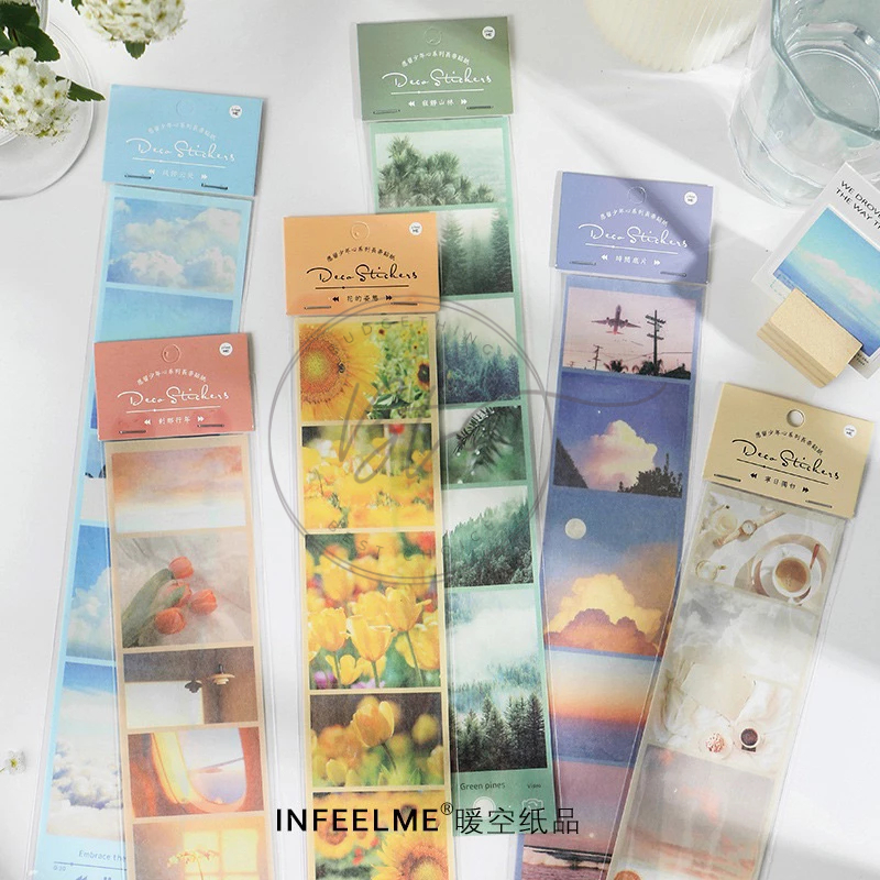

[B340] Paper Tape Sticker Kerta Pemandangan Iconic Scenery BUJO Scrapbook Diary Studygram