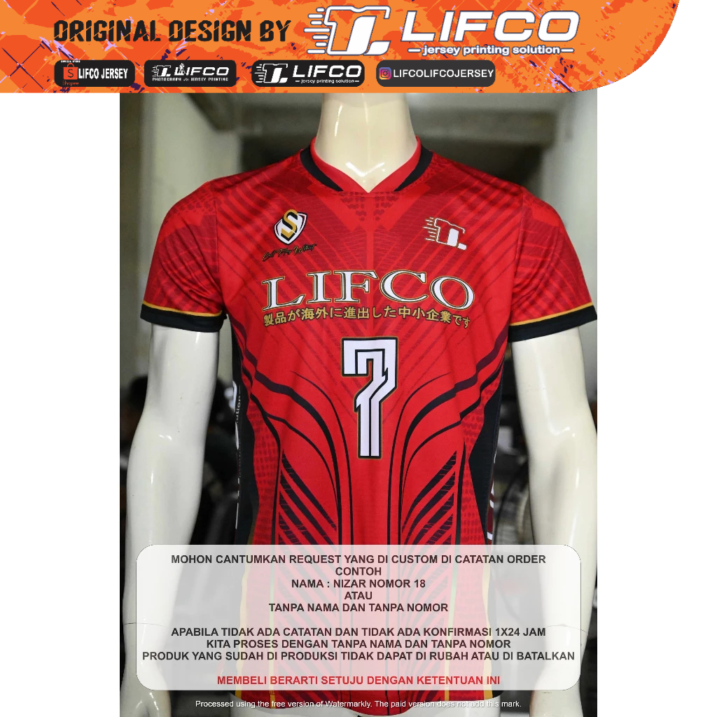 CUSTOM ORIGINAL JERSEY LIFCO FRIENDLY