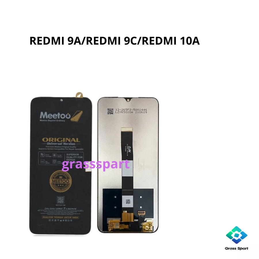Meetoo Lcd Touchscreen Xiaomi Redmi 9A/Redmi 9C/Redmi 10A Hitam