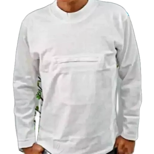Perlengkapan Haji, Kaos Haji Tangan Panjang, Perlengkapan Umroh, Kaos Haji Kantong Di Dada Exlusive