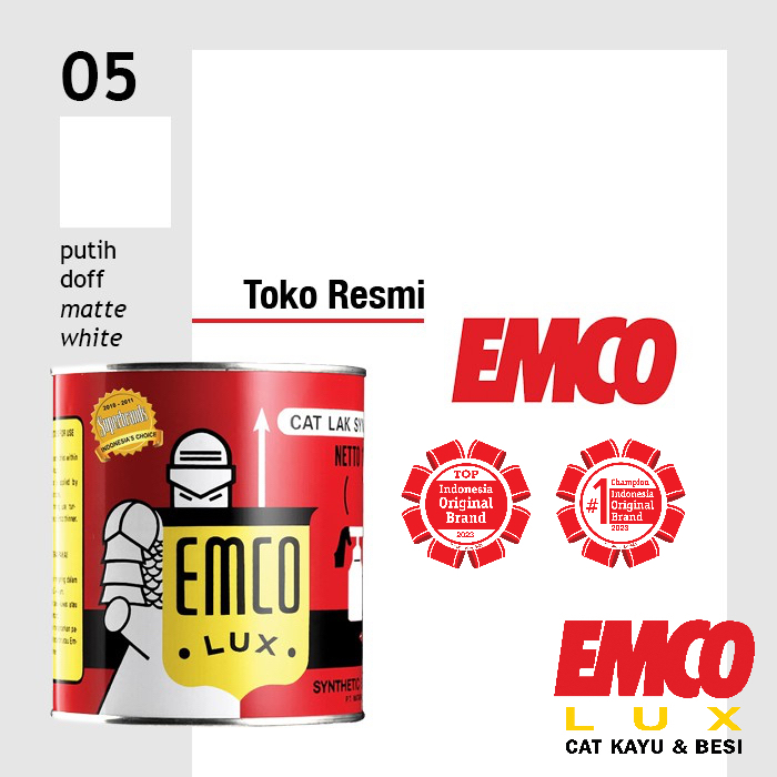 Emco Lux Cat Kayu & Besi Putih Doff