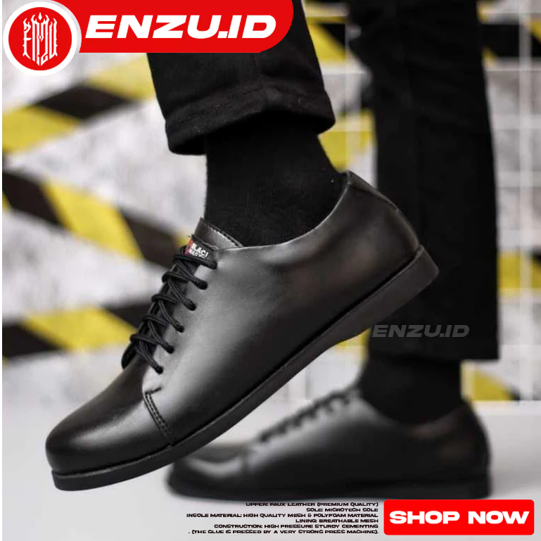 Sepatu Casual Pria Pantofel Hitam Kerja Pria