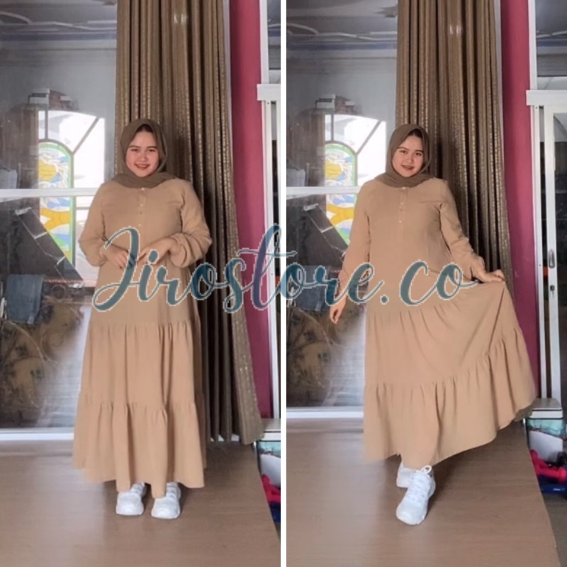 BISA COD / Jessi Dress / Dress Wanita / Gamis Wanita / Gamis Panjang / Gamis Viral / Dress Rample / 