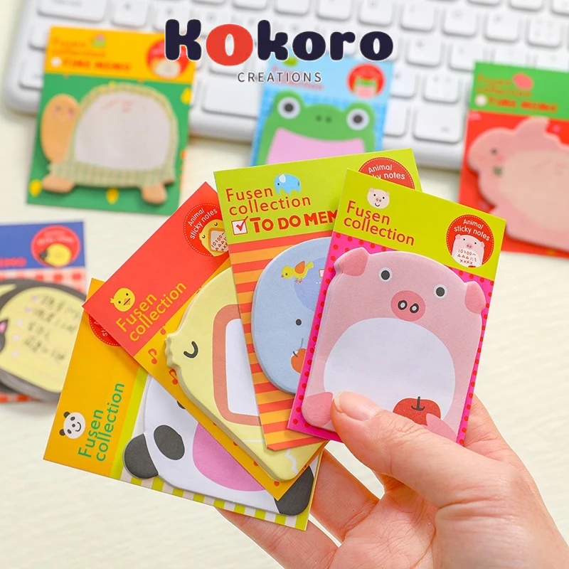 

KokoroCreations - [SK18] Sticky Notes Single / Memo To Do List / Sticky Notes Bentuk Binatang Animal Karakter Lucu