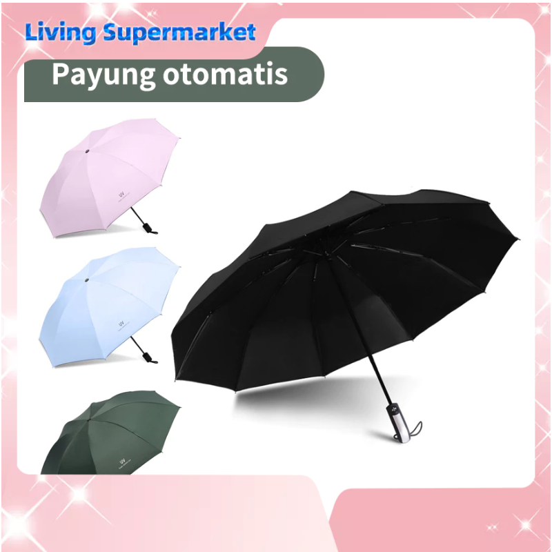 Payung Lipat Otomatis payung uv Anti UV Payung otomatis payung anti uv Buka Tutup Anti UV - PREMIUM Quality