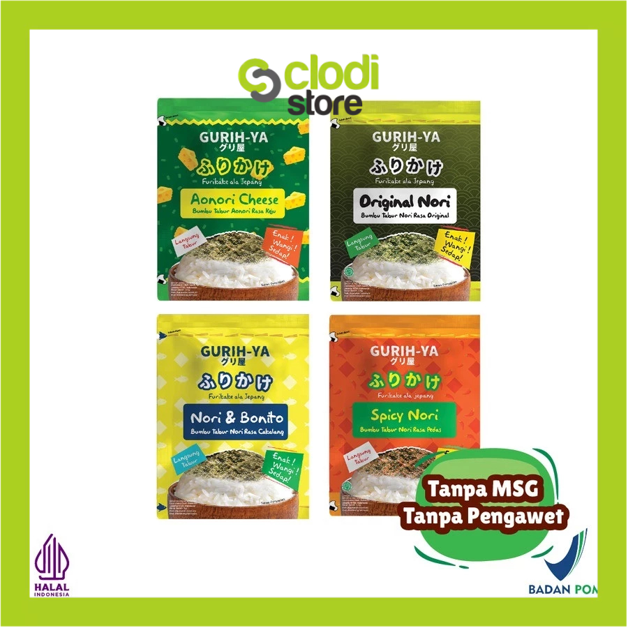 

Gurih Ya Gurihya Seaweed Nori Seasoning (Abon Rumput Laut) Sachet 5.5gr Rasa Original