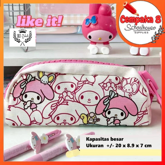 

Tempat Pensil Kotak pensil Softcase kanvas Sanrio My melody resleting besar - UTI0336