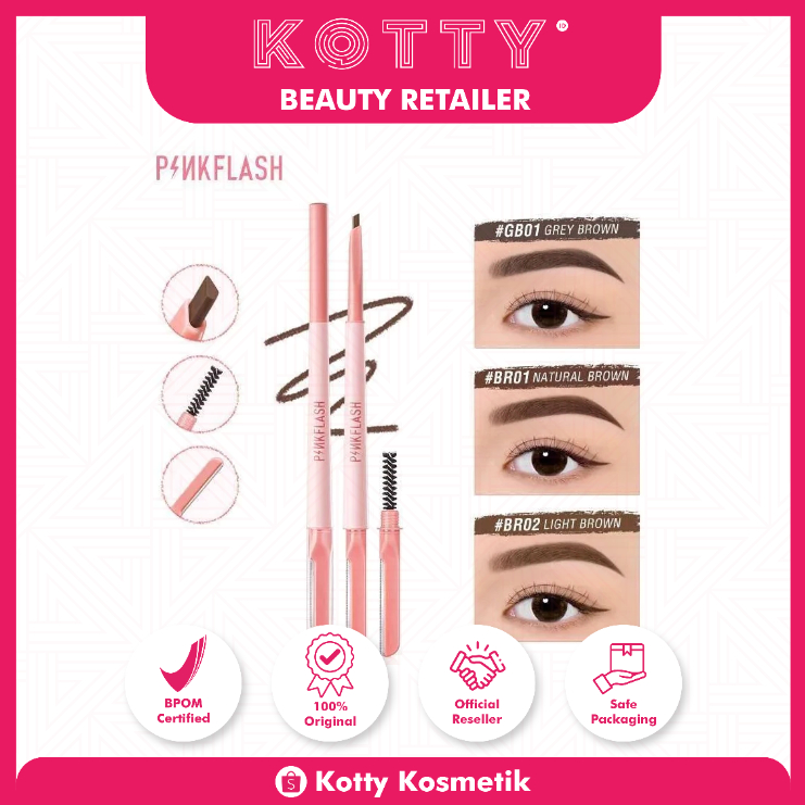 PINKFLASH PinkDefiner 3-in-1 multi-use eyebrow pencil Long-lasting Smooth stroke