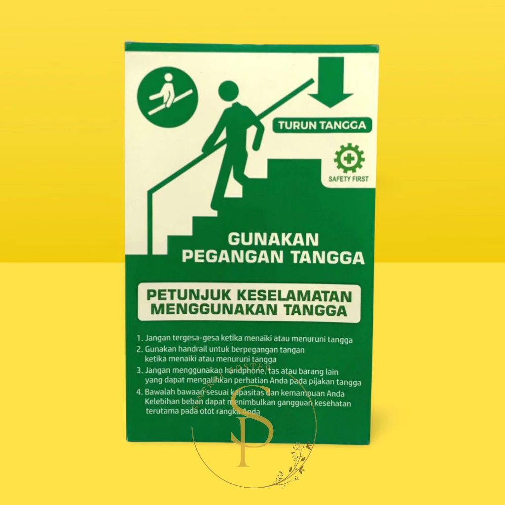 

Stiker Keselamatan Menggunakan Tangga 31x19 cm | Poster Stiker vinyl | Stiker Peraturan Naik Tangga | Sticker Keselmatan Kerja | Sticker Jatuh Laminasi