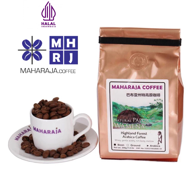 

Maharaja Coffee Nature Papua Wamena Arabika 200g Kopi Sangrai Biji / Bubuk