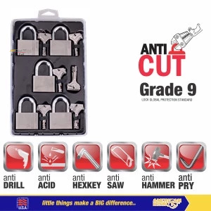 Gembok American Secure Master Key 60mm Gen 4 isi 5 Pcs S931360MK5 ORIGINAL