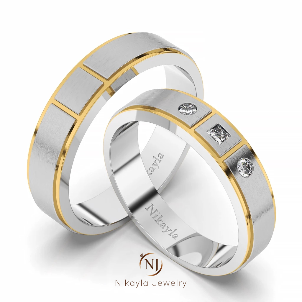 Nikayla Jewelry - Cincin Perak Couple Tunangan 950