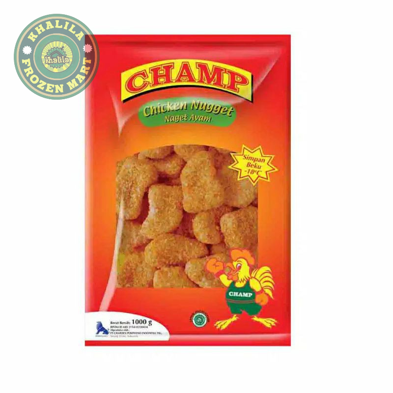 

CHAMP CHICKEN NUGGET NAGET AYAM KEMASAN 1 KG 1KG