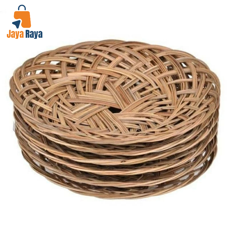 Piring Lidi Anyaman 20 Pcs Piring makan Anyam Bambu Piring makan plastik bulat