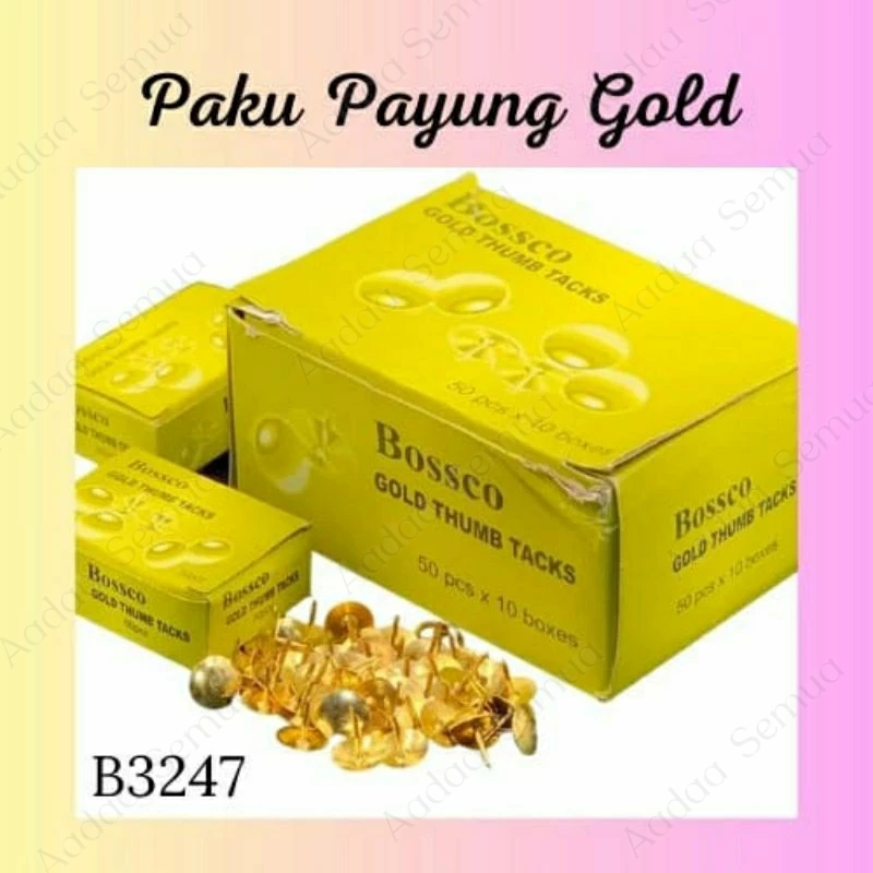 

1 LUSIN PAKU PAYUNG EMAS ISI 50 PCS