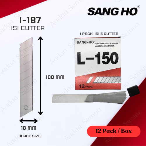 

(ISI CUTTER BESAR) SANG-HO L-150 ISI REFILL CUTTER TAJAM 1 Box isi 60 PCS