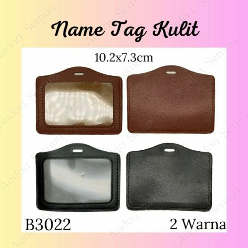 

1 LUSIN ID CARD KULIT SINTETIS | NAME TAG KULIT