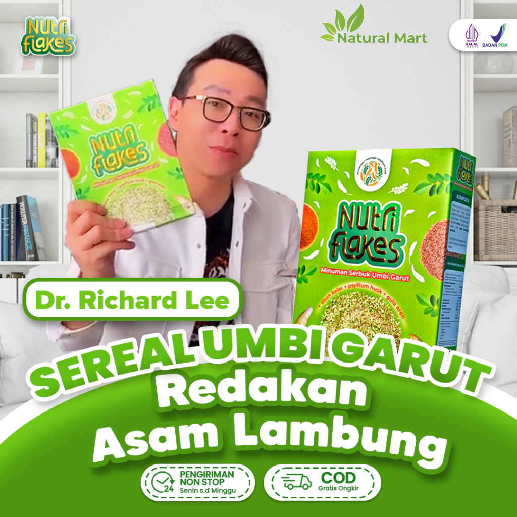 

Sereal Umbi Garut - Solusi Atasi Asam Lambung Maag Kronis Gerd Suplemen Makanan Diet 1 Box Nutriflakes Official