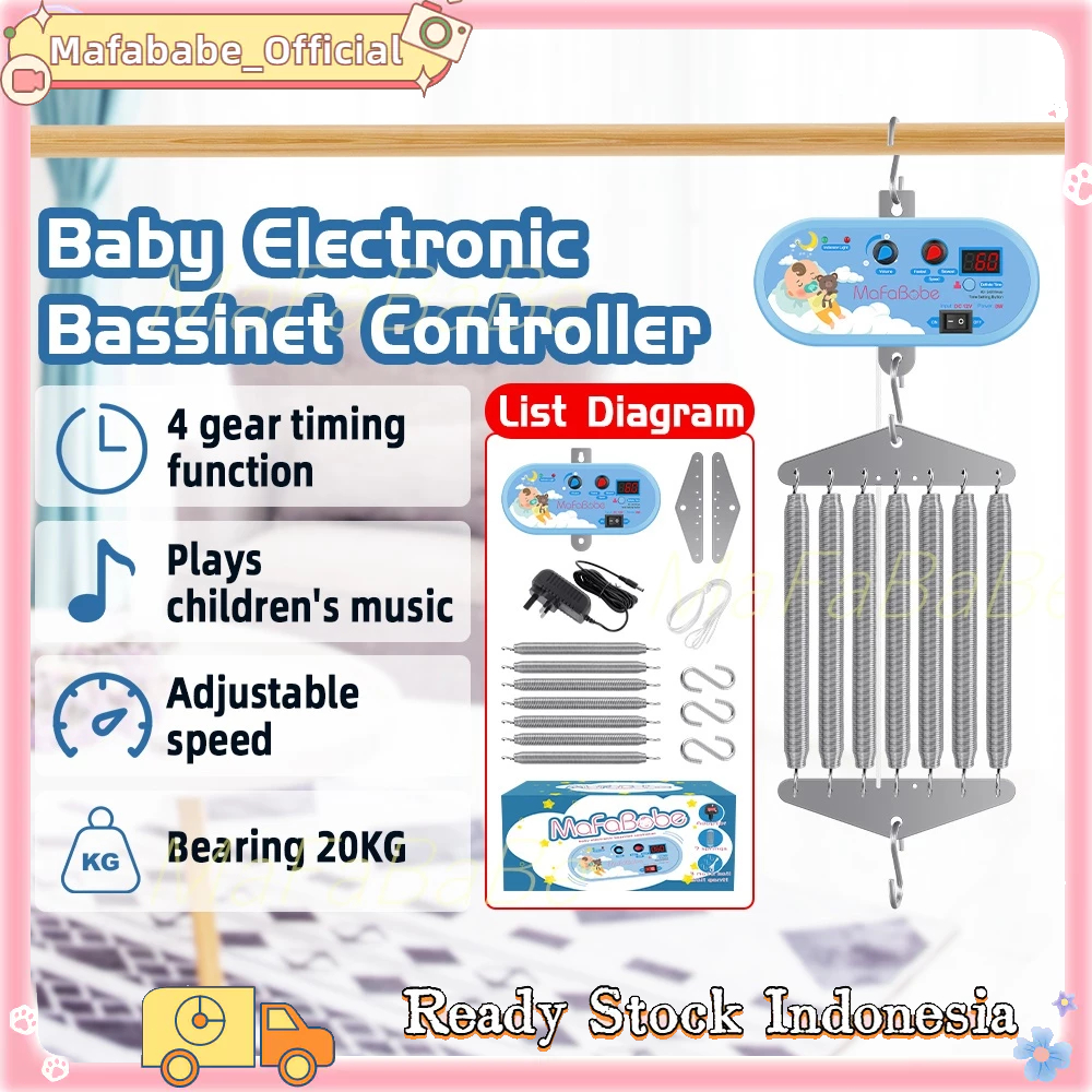 Mafababe Mesin Ayunan Elektrik/ Ayunan Listrik Baby Cradle Bayi Elektronik Pegas Bayi Elektrik Otoma