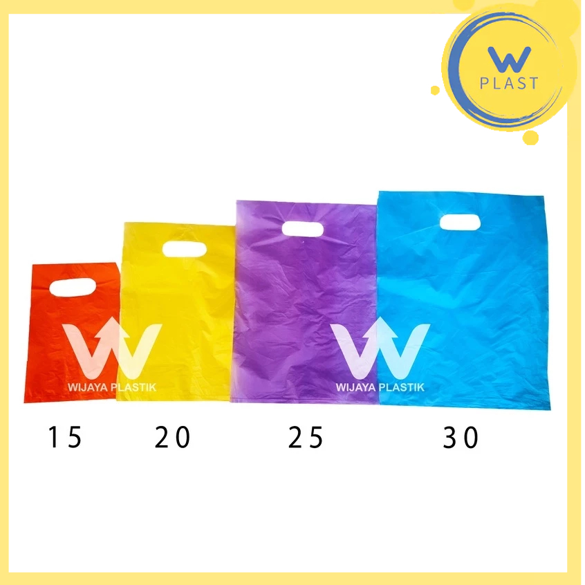 Kantong Kresek HD Oval POLOS ( 25 ) --- 100pcs @Pack | uk 25x36 plong plastik warna warni packing on