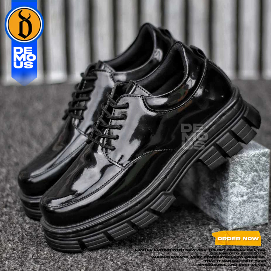 DEMOUS URBAN - Sepatu Oxford Hak Tinggi Docmart Wanita