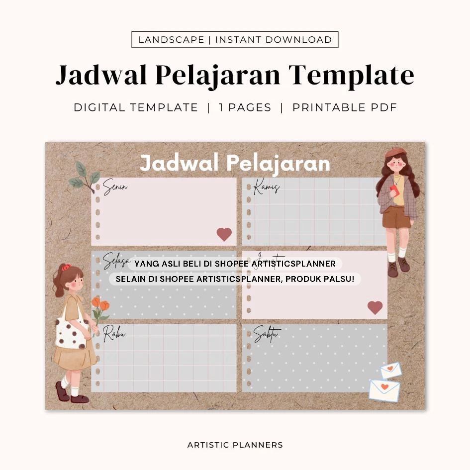 Jadwal Pelajaran Template Schedule Timeable