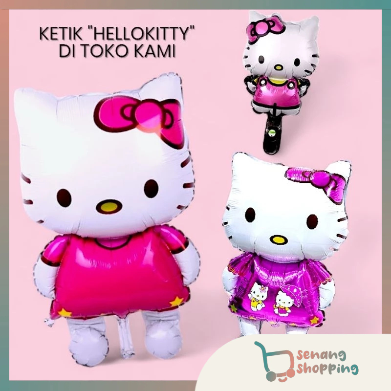 senangSBY BALON FOIL HELLOKITTY JUMBO sanrio /ANEKA BALON KARAKTER HELLOKITTY