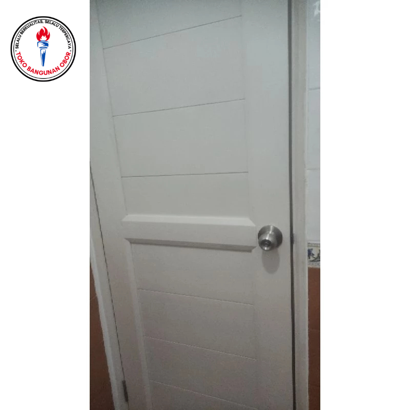 Pintu Kamar Mandi UPVC Full Panel Premium Deluxe Top Special Series Minimalis Modern Warna Putih Ori