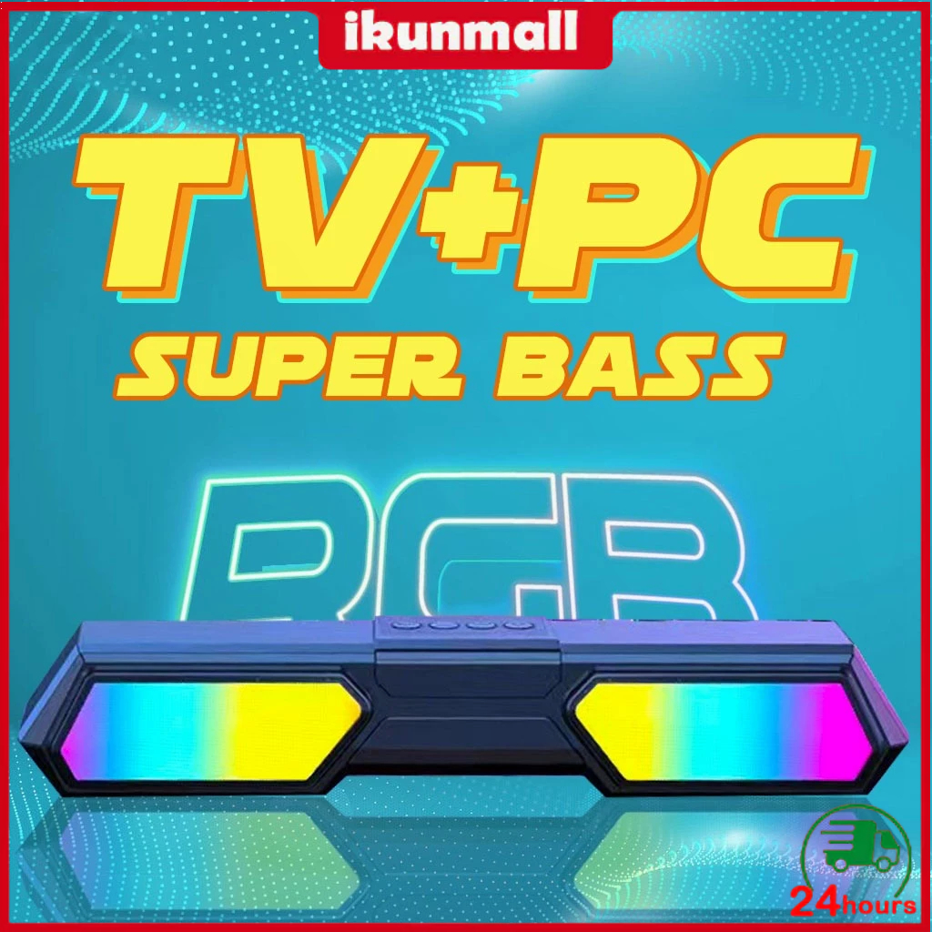 【COD】Speaker Bluetooth Soundbar Super Bass Robot 2 Speaker Wireless RGB Jovitech TV PC Laptop Comput