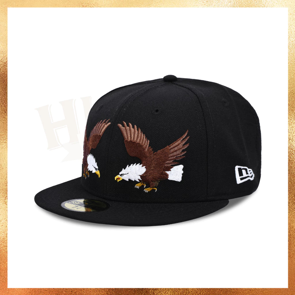 Topi New Era Sukajan New York Collab Black 59FIFTY Hat Original