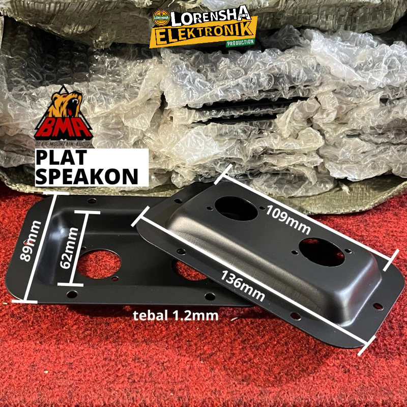 Plat Terminal Speakon Spikon Besi Datar BMA Super Tebal