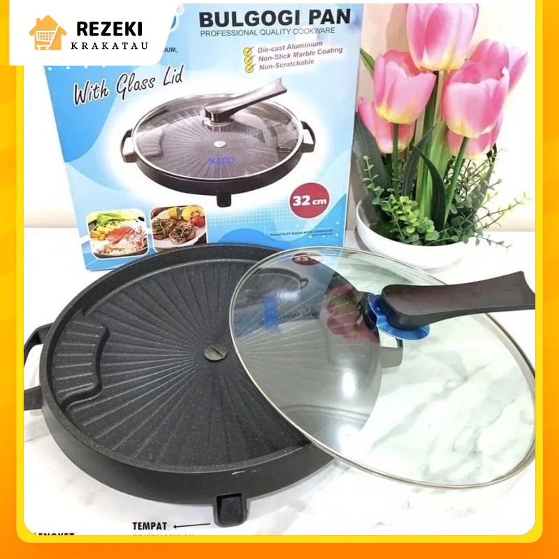 SUGGO BULGOGI + TUTUP Bulgogi Grill Pan SUGGO 32cm/PANGGANGAN BULGOGI