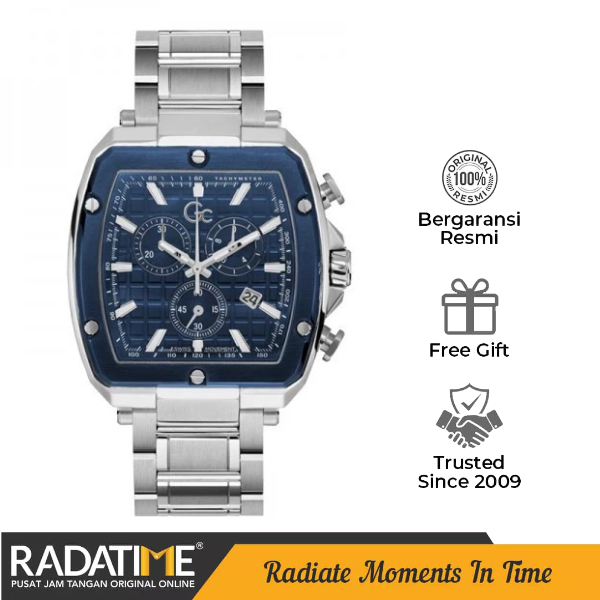 Jam Tangan Pria Guess Collection Gc Spirit Tonneau 100% Original Y83005G7MF